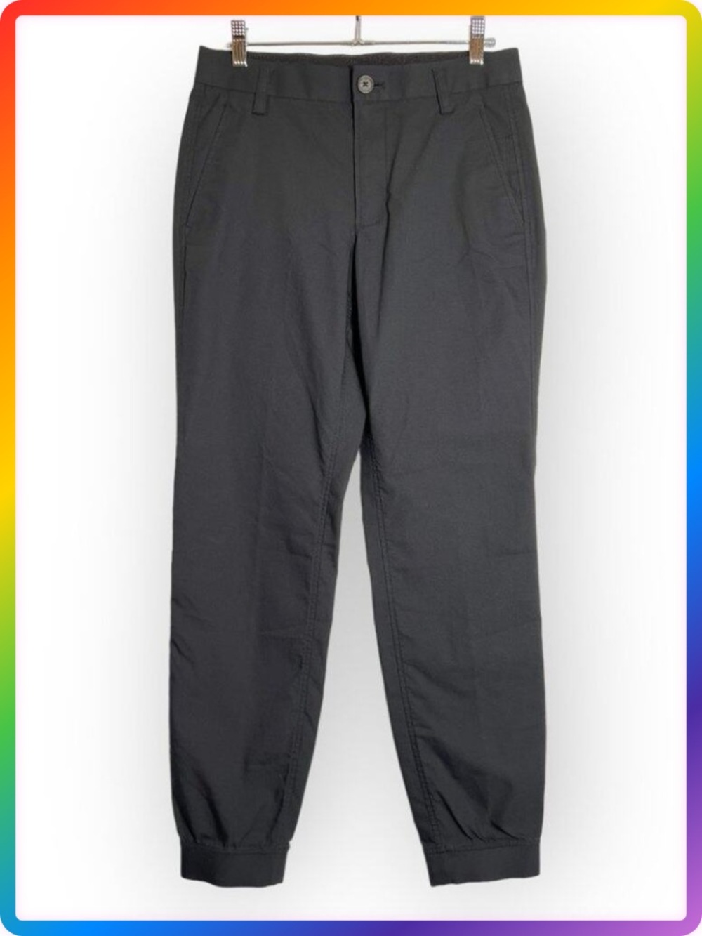 Kit and Ace Jogger Pants SIZE 30x29 Black Lightweight Stretch Vented Cuffed